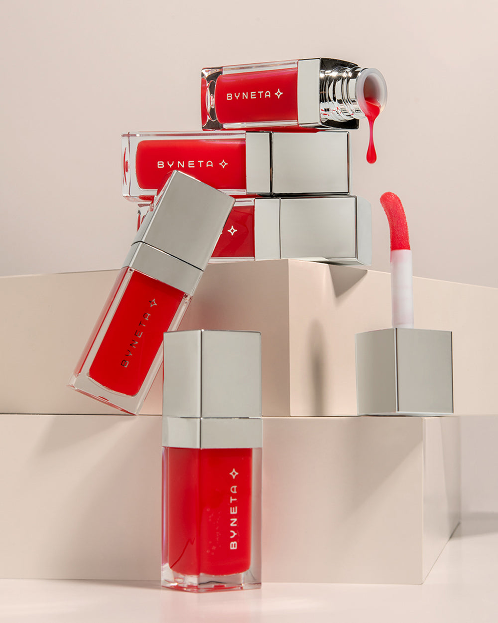 שמן שפתיים אדום Juicy Lip Oil Tinted Hollywood Red