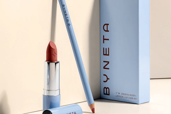 ערכת LIP KIT שפתון אודם ועפרון שפתיים BYNETA